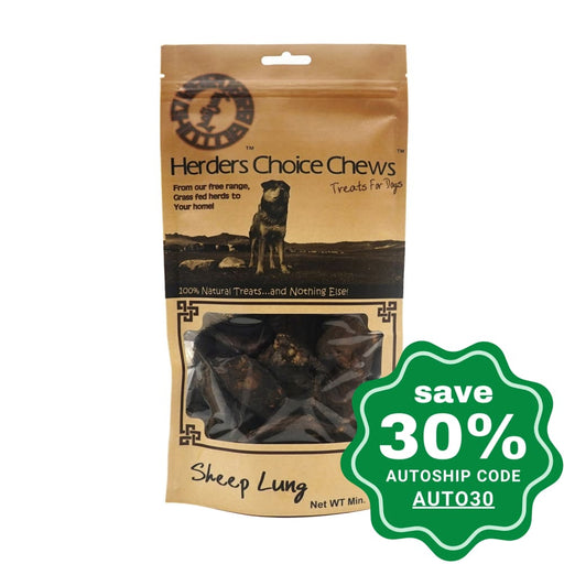 Mongolian Chews - Treat for Dogs - Herders Choice Chews - Sheep Lung Chips - 100G - PetProject.HK