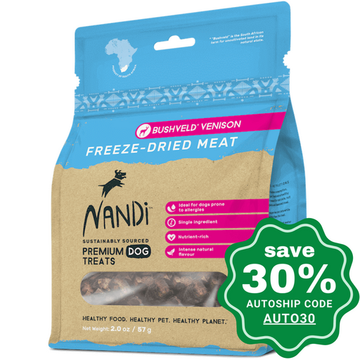 Nandi - Freeze-Dried Treats - Bushveld Venison - 57G - PetProject.HK