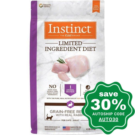 Nature's Variety Instinct - Cat Dry Food - Limited Ingredient Diet Grain-Free with Rabbit - 10LB - PetProject.HK