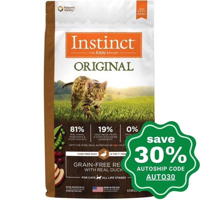 Nature's Variety Instinct - Cat Dry Food - Original Grain-Free with Duck - 10LB - PetProject.HK