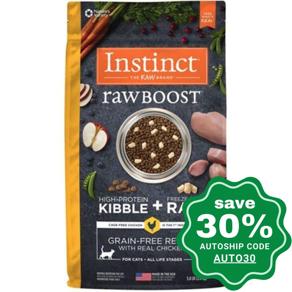 Nature's Variety Instinct - Cat Dry Food - Raw Boost Grain-Free with Chicken - 10LB - PetProject.HK