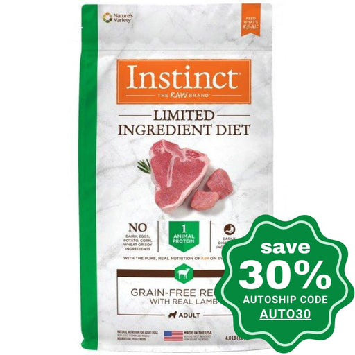 Nature's Variety Instinct - Dog Dry Food - Limited Ingredient Diet Grain-Free with Lamb - 20LB - PetProject.HK