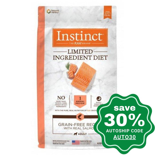 Nature's Variety Instinct - Dog Dry Food - Limited Ingredient Diet Grain-Free with Salmon - 20LB - PetProject.HK