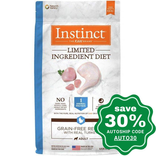 Nature's Variety Instinct - Dog Dry Food - Limited Ingredient Diet Grain-Free with Turkey - 4LB - PetProject.HK