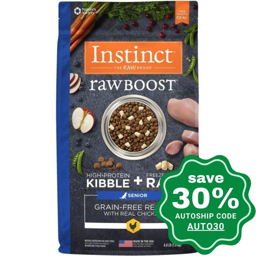 Nature's Variety Instinct - Dog Dry Food - Raw Boost Grain-Free with Chicken - Senior - 21LB - PetProject.HK