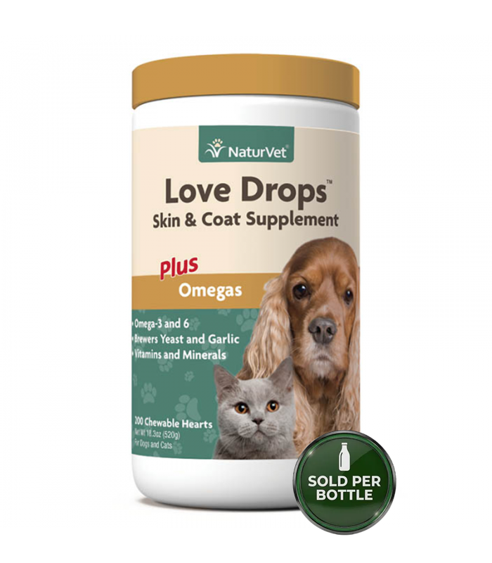 NaturVet Love Drops Multivitamin - Peanut Butter, Liver & Garlic Flavored - 200's - 1 Bottle