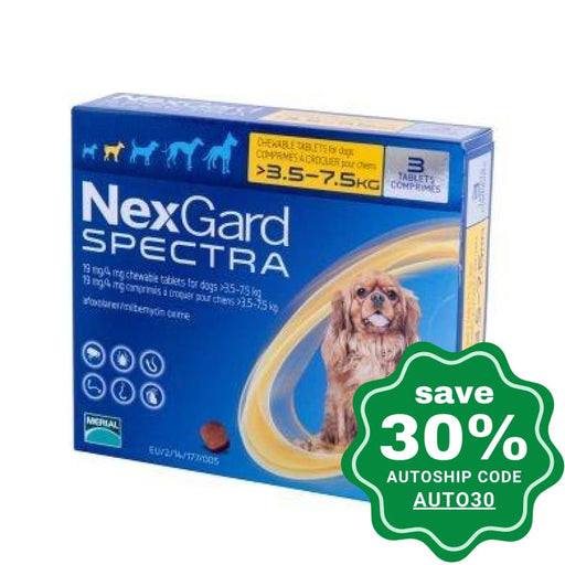 Nexgard - Spectra For Small Dogs 3.5-7.5Kg (Yellow)