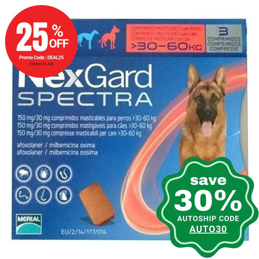 Nexgard - Spectra For X Large Dogs 30-60Kg (Red)