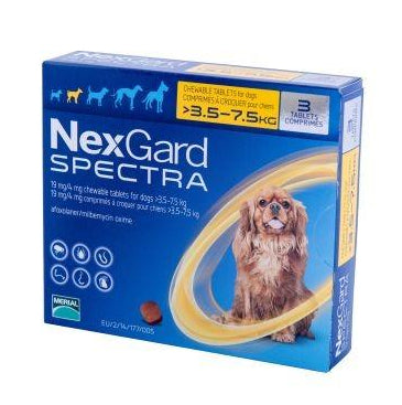 Nexgard - Spectra For Small Dogs 3.5-7.5Kg (Yellow)