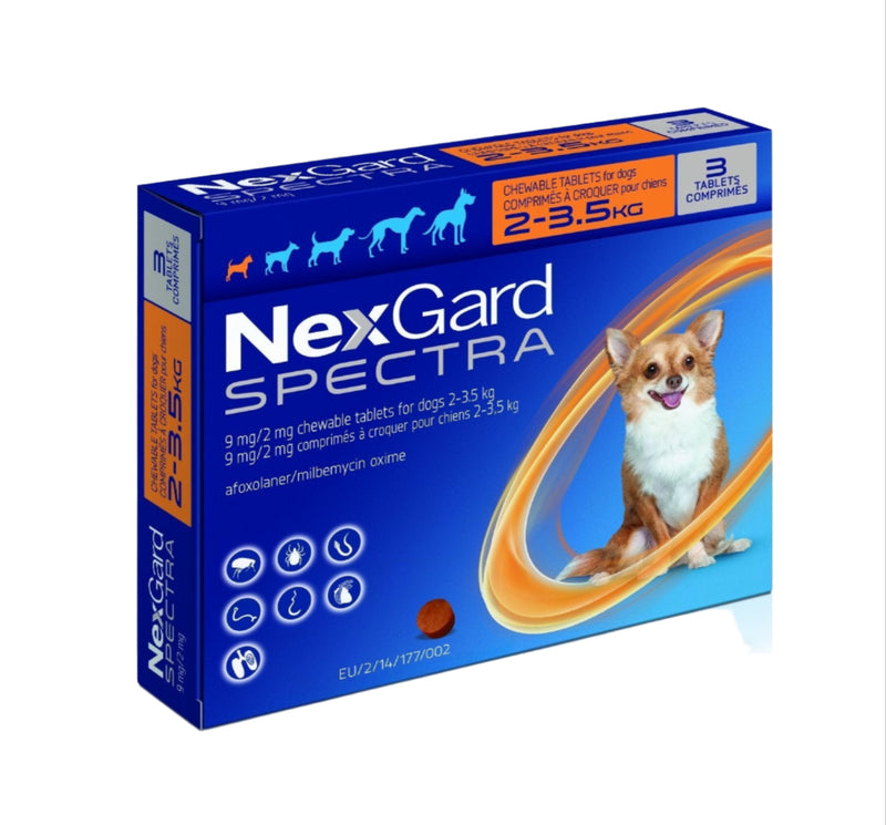 Nexgard - Spectra For X Small Dogs 2-3.5Kg (Orange)