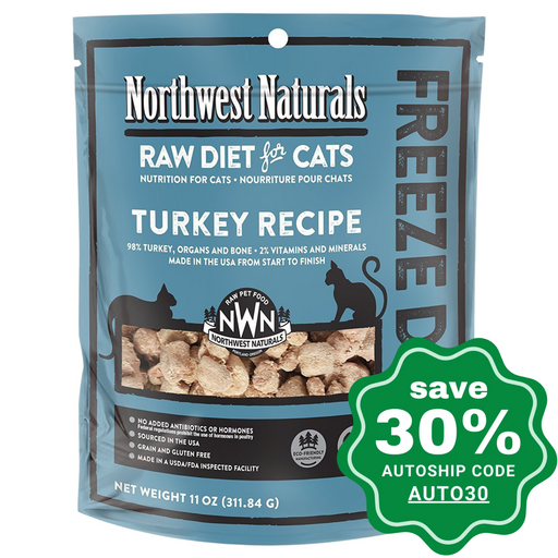 Northwest Naturals - Freeze-Dried Cat Food - Cat Nibbles Turkey Flavour - 311G - PetProject.HK