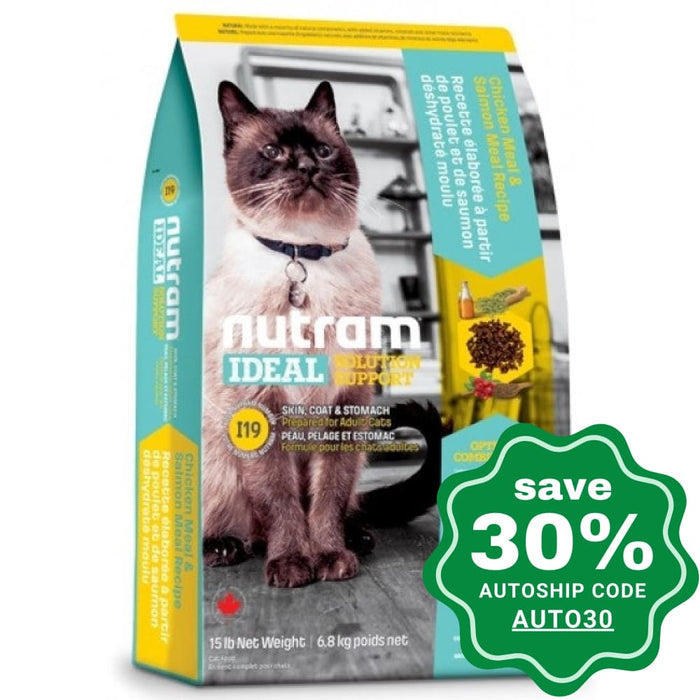 Nutram - I19 Ideal Solution Support - Sensitive Cat Food - 6.8KG - PetProject.HK