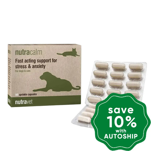 Nutravet - Nutracalm For Stress & Anxiety 60Caps Dogs Cats