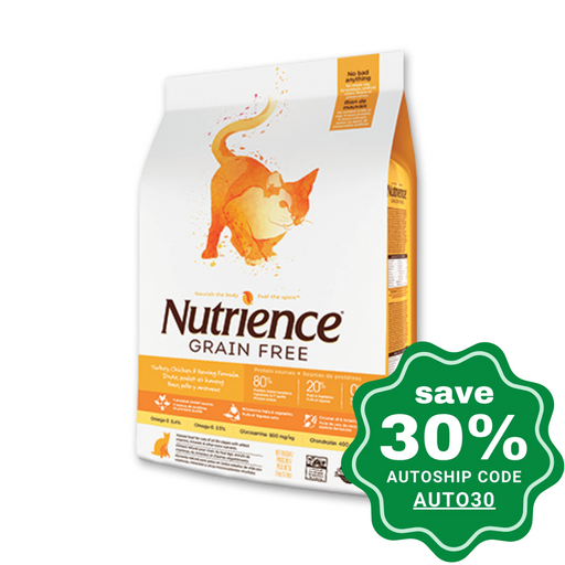 Nutrience - Grain-Free - Dry Cat Food - Turkey, Chicken & Herring Formula - 5.5LB (Min. 2 Packs) - PetProject.HK