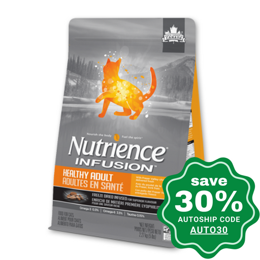 Nutrience - Infusion - Dry Cat Food - Healthy Adult Recipe - 5LB (Min. 2 Packs) - PetProject.HK