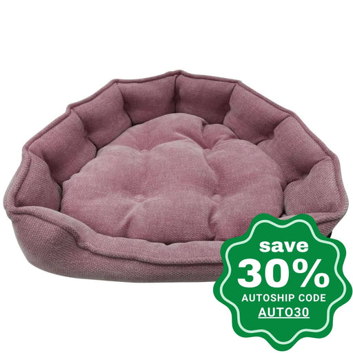 One for Pets - Adela Snuggle Bed - Blushing - 25" x 21" x 6"(L) - PetProject.HK