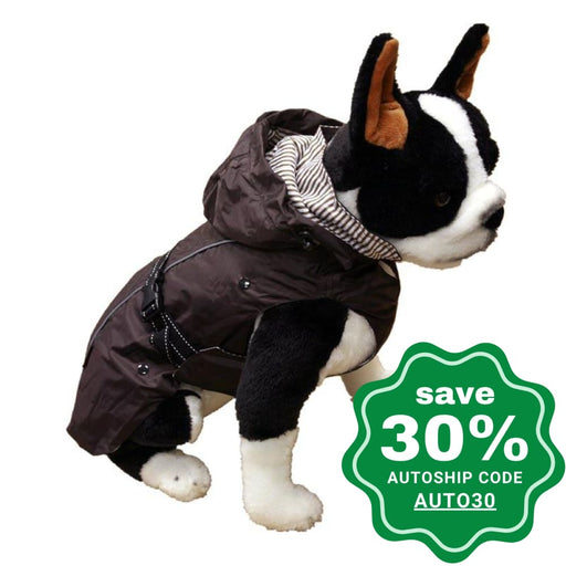 One for Pets - All-Weather Dog Coat with Removable Fleece - Brown - 24" - PetProject.HK