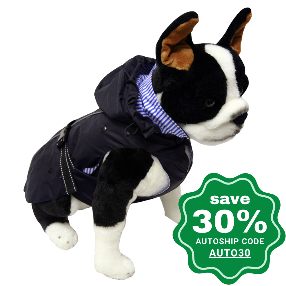 One for Pets - All-Weather Dog Coat with Removable Fleece - Navy - 10" - PetProject.HK