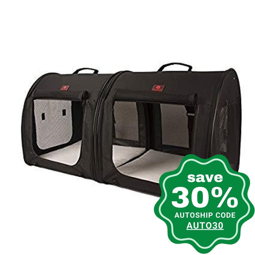 One for Pets - Folding Fabric Kennel - Black - Double - PetProject.HK