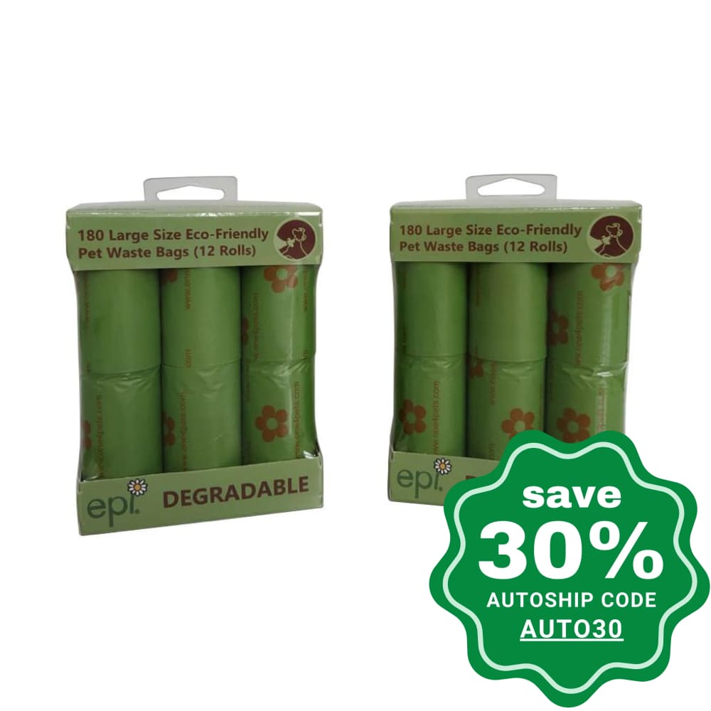 One For Pets - Waste Bags 12-Roll Pack Green Dogs