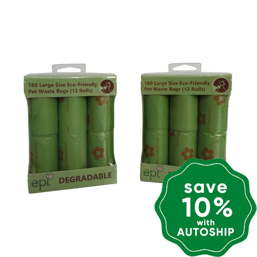 One For Pets - Waste Bags 12-Roll Pack Green Dogs