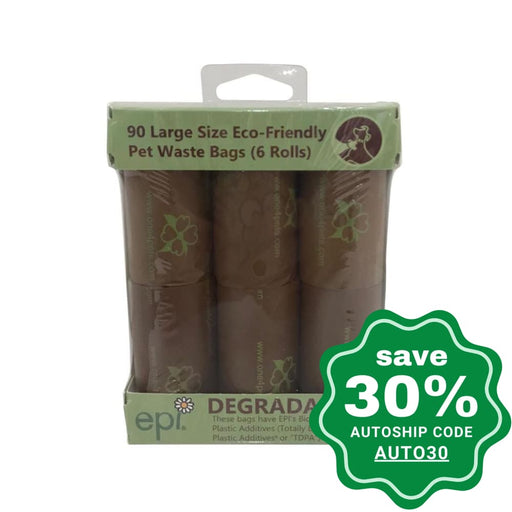 One For Pets - Waste Bags 6-Roll Pack Brown Dogs