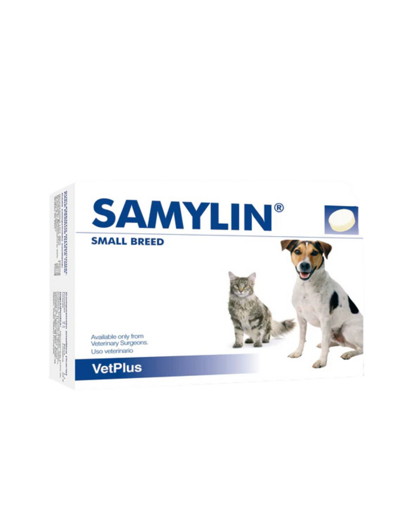 Vetplus - Samylin Hepatic Supplement for Small Breed Dogs & Cats (<10KG) - 30TABS