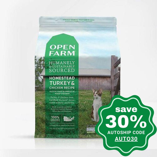 Open Farm - Dry Food For Cats Grain Free Homestead Turkey & Chicken Recipe 4Lb (Min. 2 Packs)