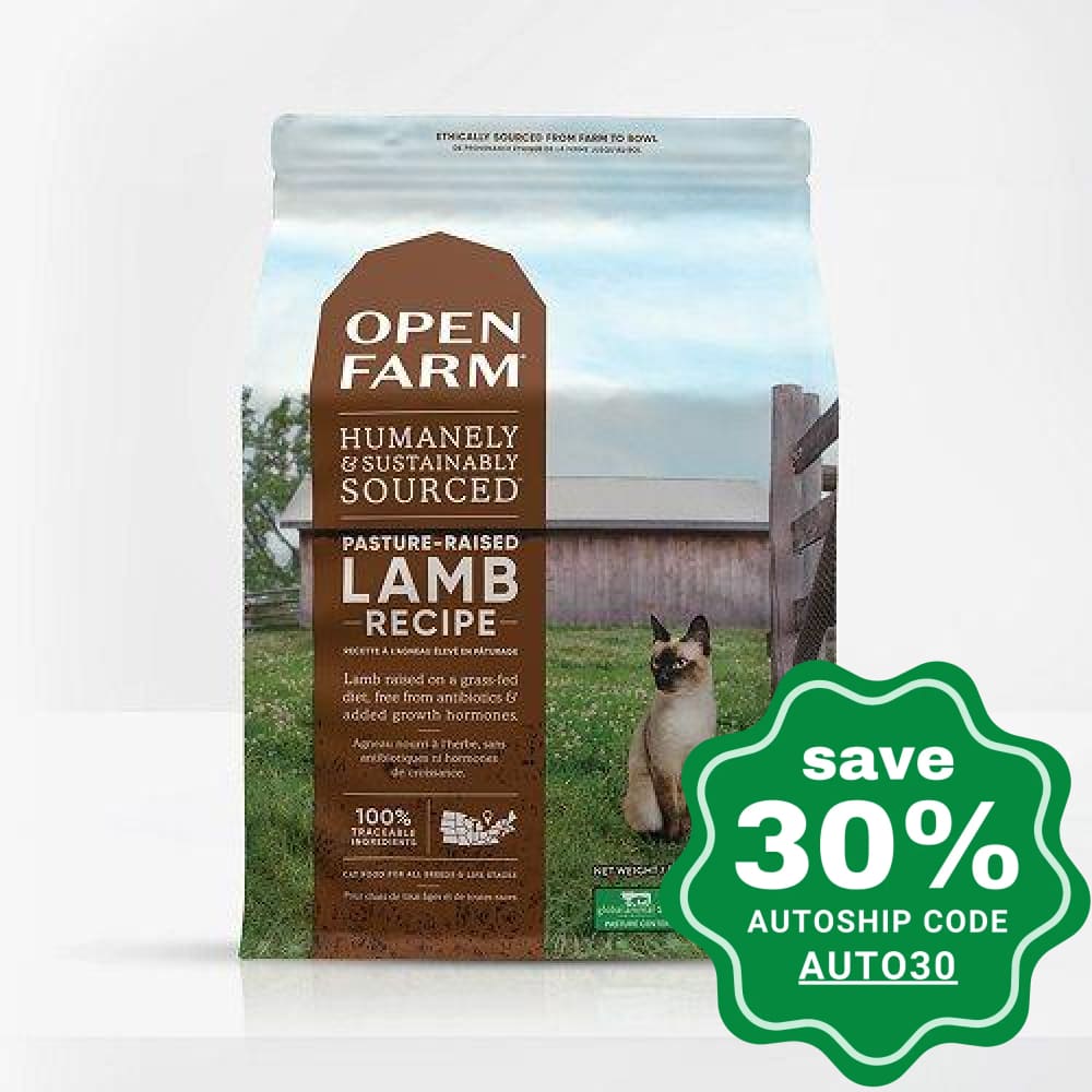 Open Farm - Dry Food For Cats Grain Free Pasture Raised Lamb Recipe 4Lb (Min. 2 Packs)