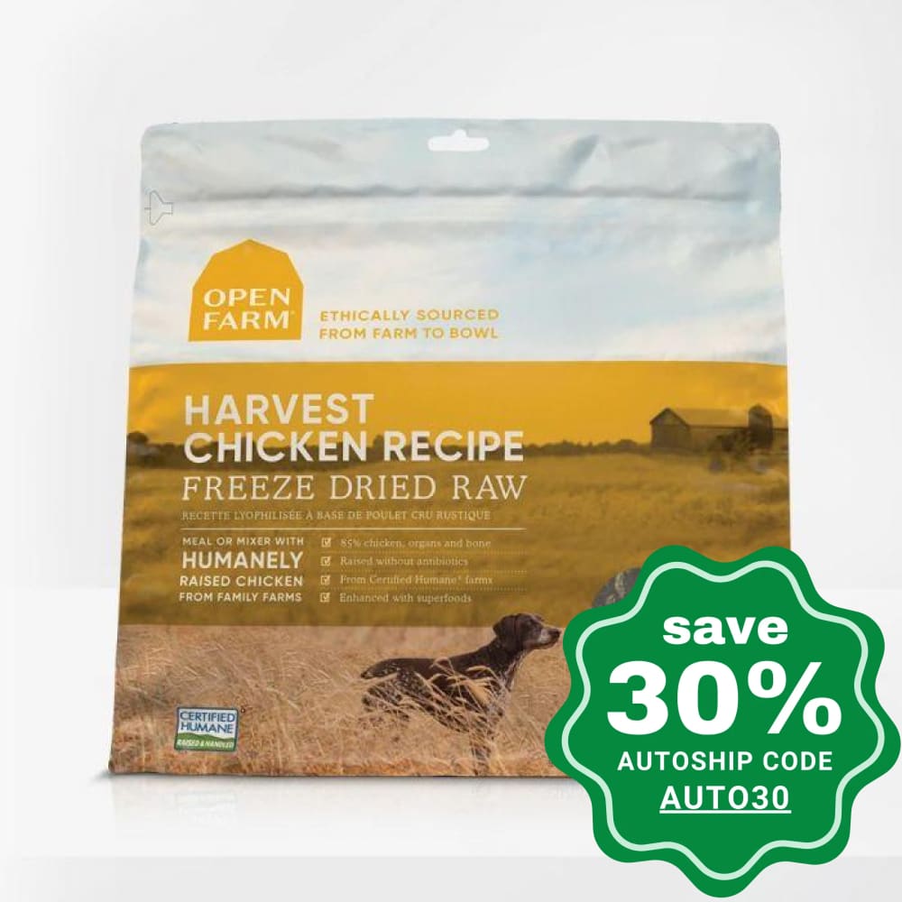 Open Farm - Dry Food For Dogs Grain Free Freeze Dried Raw Harvest Chicken Recipe 13.5Oz (Min. 2