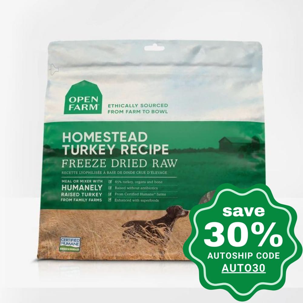 Open Farm - Dry Food For Dogs Grain Free Freeze Dried Raw Homestead Turkey Recipe 13.5Oz (Min. 2