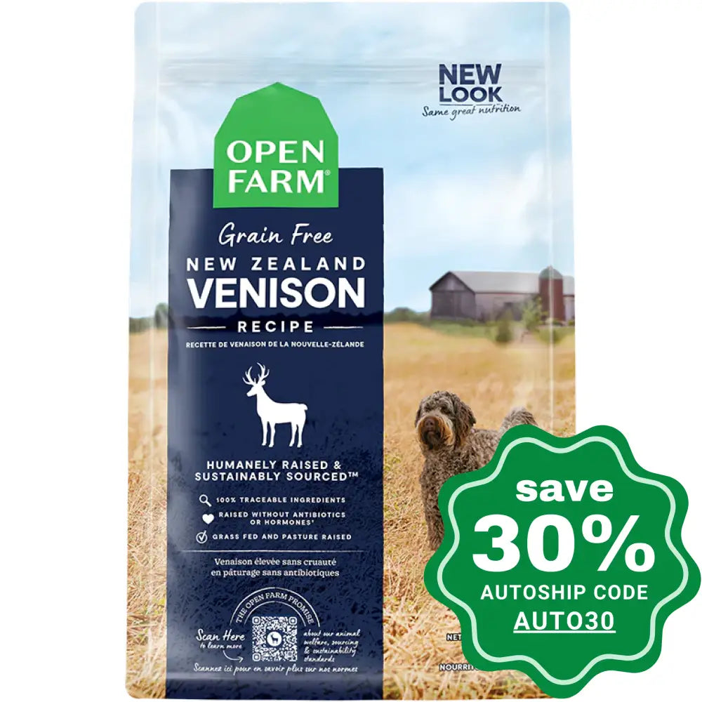 Open Farm - Dry Food For Dogs Grain Free New Zealand Venison Recipe 11Lb