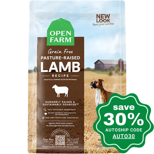 Open Farm - Dry Food For Dogs Grain Free Pasture Raised Lamb Recipe 22Lb