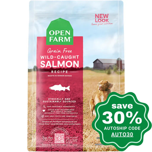 Open Farm - Dry Food For Dogs Grain Free Wild-Caught Salmon Recipe 11Lb