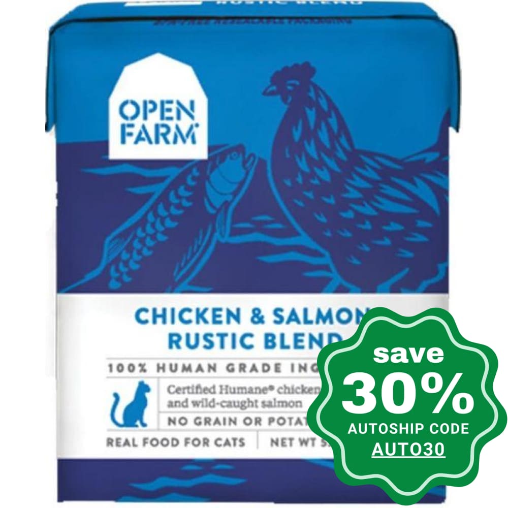 Open Farm - Wet Food For Cats Grain Free Rustic Blend Chicken & Salmon Recipe 5.5Oz (Min. 24