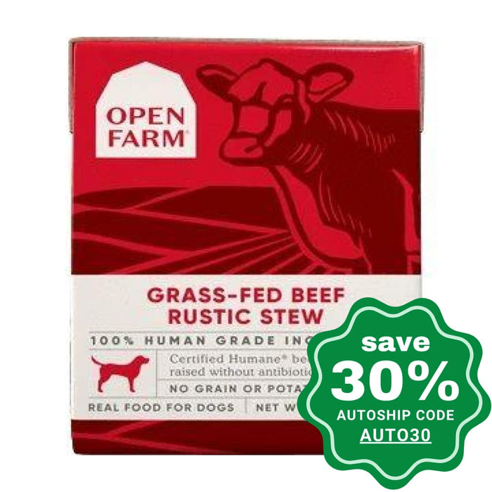 Open Farm - Wet Food For Dogs Grain Free Rustic Blend Grass-Fed Beef Recipe 12.5Oz (Min. 24 Cartons)