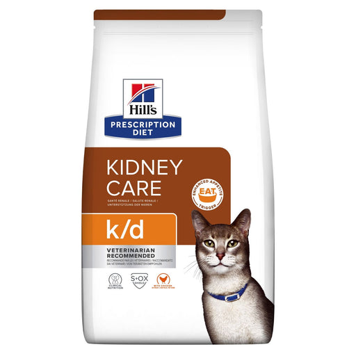Hills Prescription Diet - Dry Cat Food Feline K/d Kidney Care With Chicken 8.5Lbs Cats