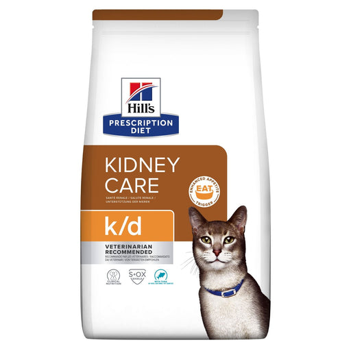 Hills Prescription Diet - Dry Cat Food Feline K/d Kidney Care With Ocean Fish 8.5Lbs Cats