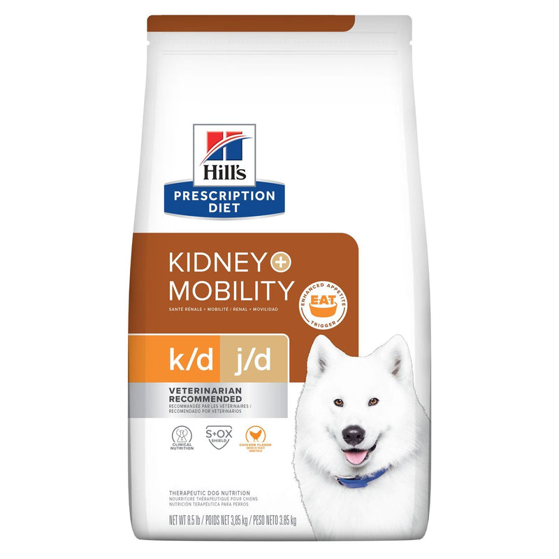 Hills Prescription Diet - Dry Dog Food Canine K/d + J/d (Kidney & Mobility) 18.7Lbs Dogs