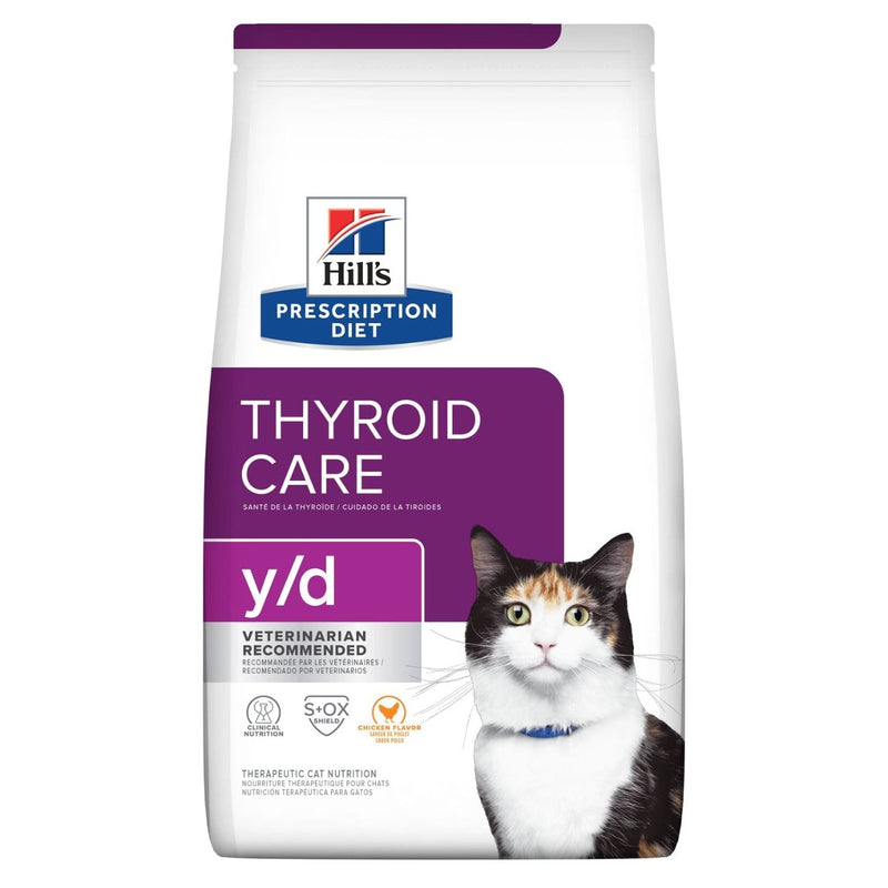 Hills Prescription Diet - Dry Cat Food Feline Y/d Thyroid Care 4Lbs Cats