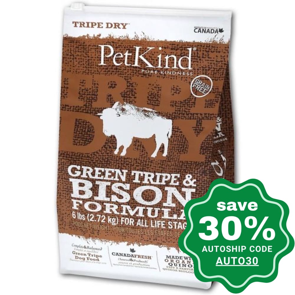 PetKind - Tripe Dry Green Tripe & Bison Formula - 14LB - PetProject.HK