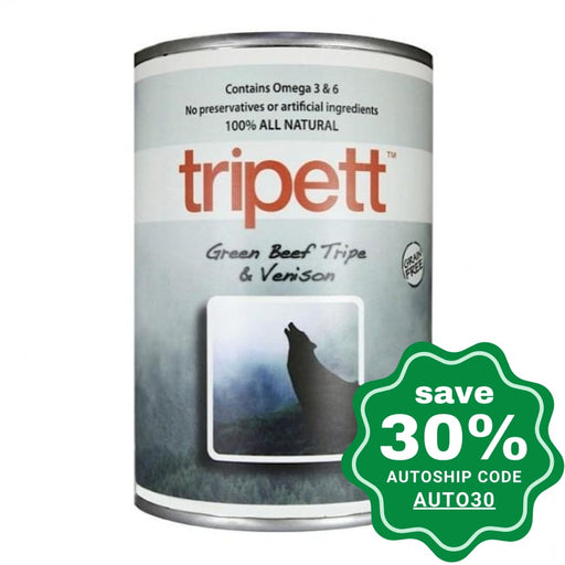 PetKind - Tripett Green Beef Tripe & Venison Canned Dog Food - 14OZ (4 cans) - PetProject.HK