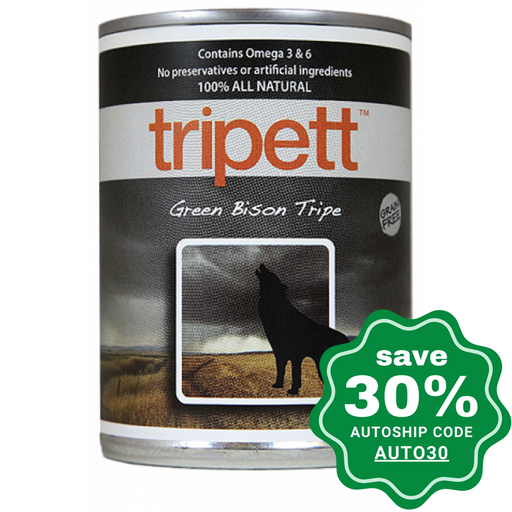 PetKind - Tripett Green Bison Tripe Canned Dog Food - 14OZ (4 cans) - PetProject.HK