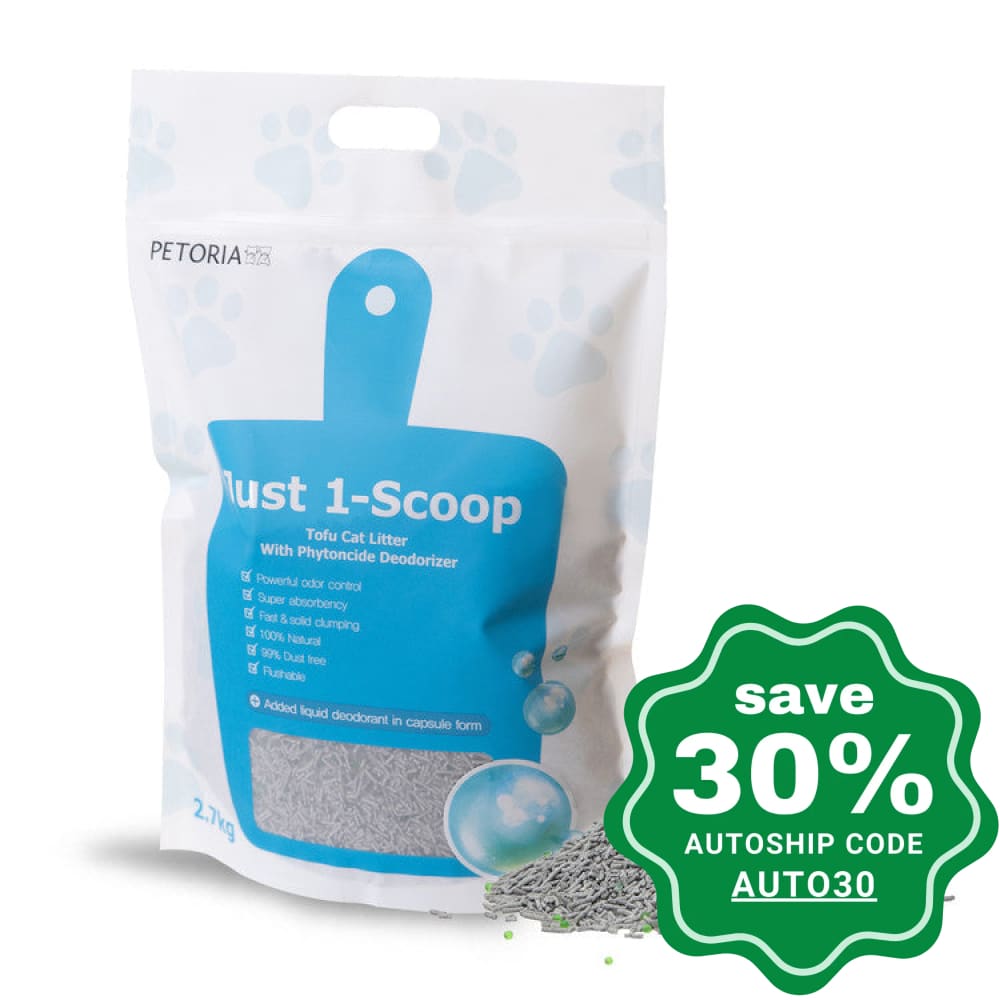 Petoria - Just 1-Scoop Tofu Cat Litter 2.7Kg Cats