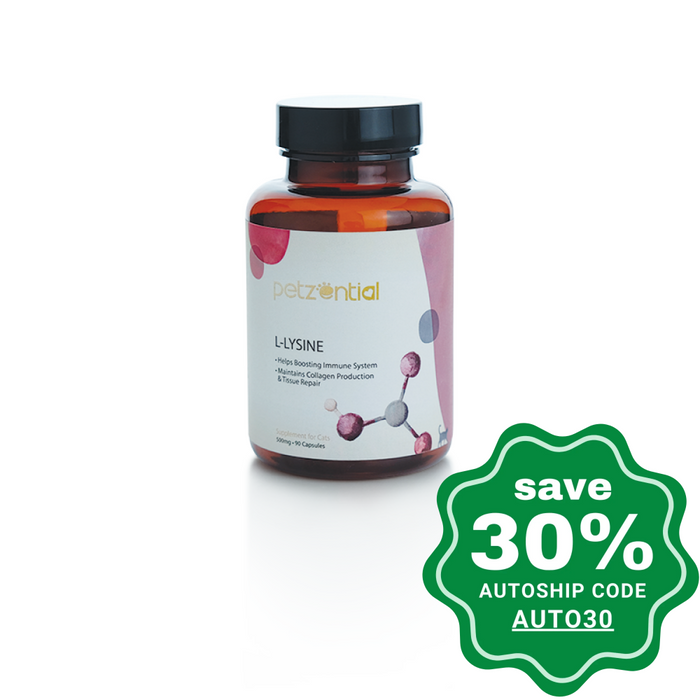 Petzential - L-Lysine (Immunity Booster) - 90 Capsules - PetProject.HK