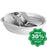 Pioneer Pet - Drinking Fountain - Stainless Steel Top & Plastic Basin - Raindrop - White - 60OZ - PetProject.HK