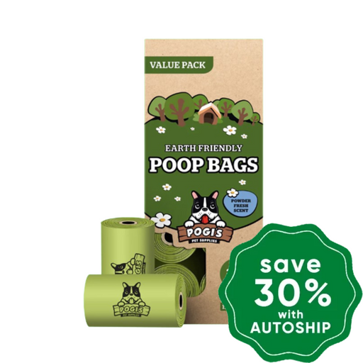 Pogis Pet Supplies - Poop Bags Powder Fresh Scent 10 Packs Dogs