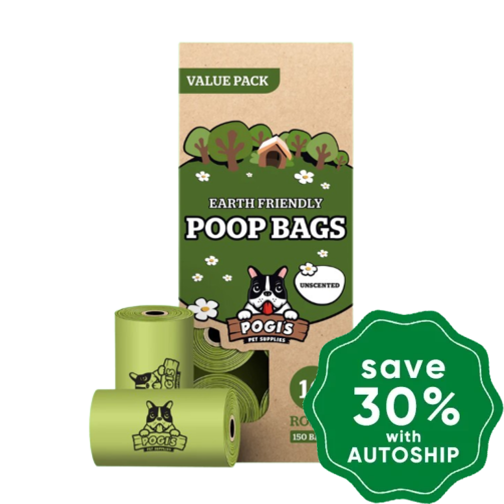 Pogis Pet Supplies - Poop Bags Unscented 10 Packs Dogs