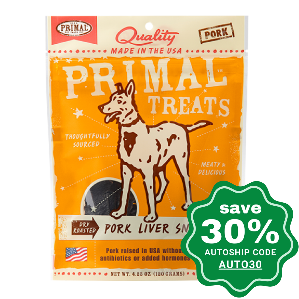 Primal - Treats - Dry Roasted Pork Liver Snaps - 4.25OZ - PetProject.HK