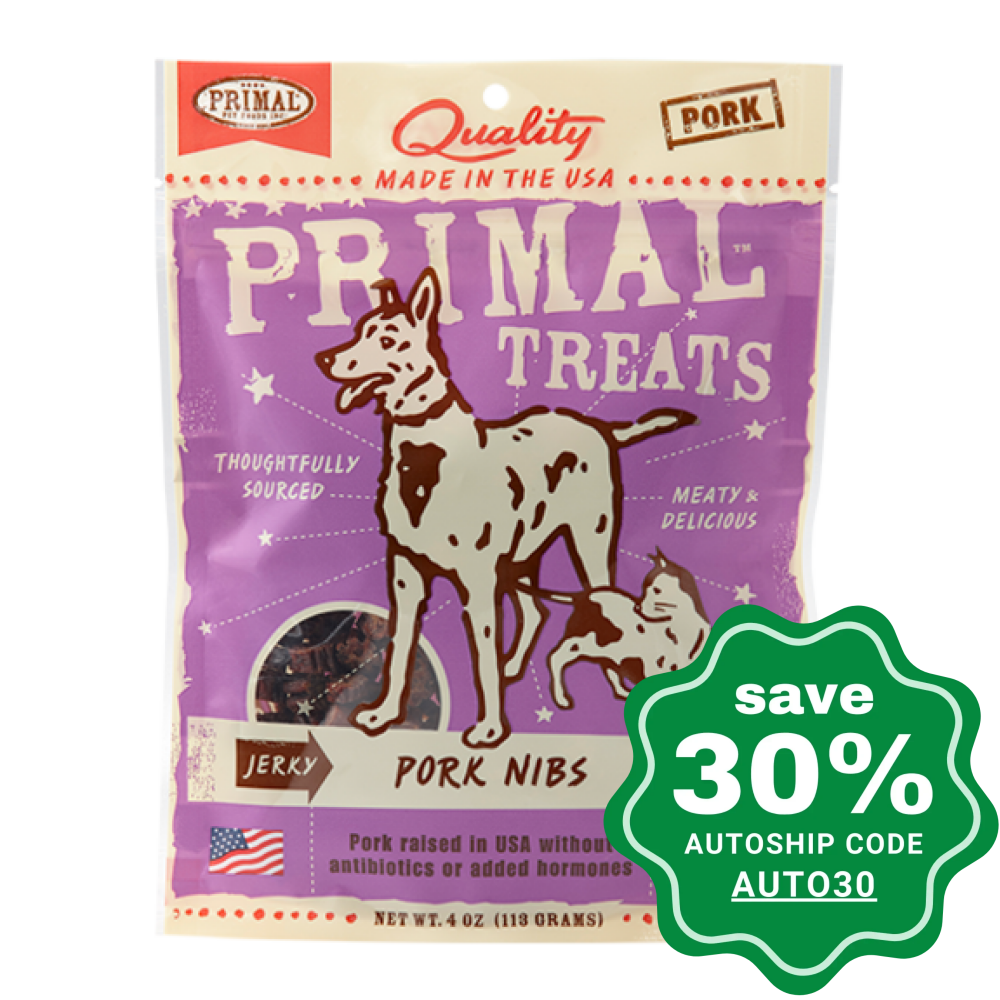 Primal - Treats - Jerky Pork Nibs - 4OZ - PetProject.HK